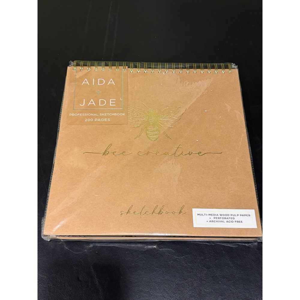 Aida + Jade Professional Sketchbook 200 Pages Bee Creative plain Paper 12x12